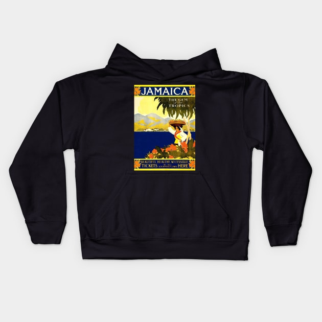 Vintage Travel Jamaica Kids Hoodie by Urban_Vintage